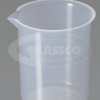 Plastična laboratorijska čaša 1000 ml, poluprovidna, reljefna graduacija, Glassco