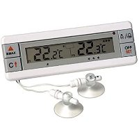 Termometar za frižider ili zamrzivač, sa dve sondi i alarmom